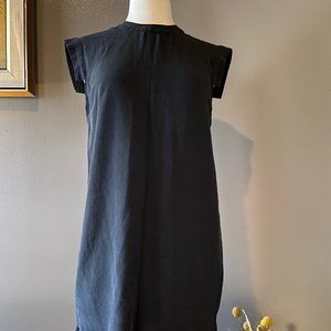 All Saints Black Silk Tunic Dress Size 4